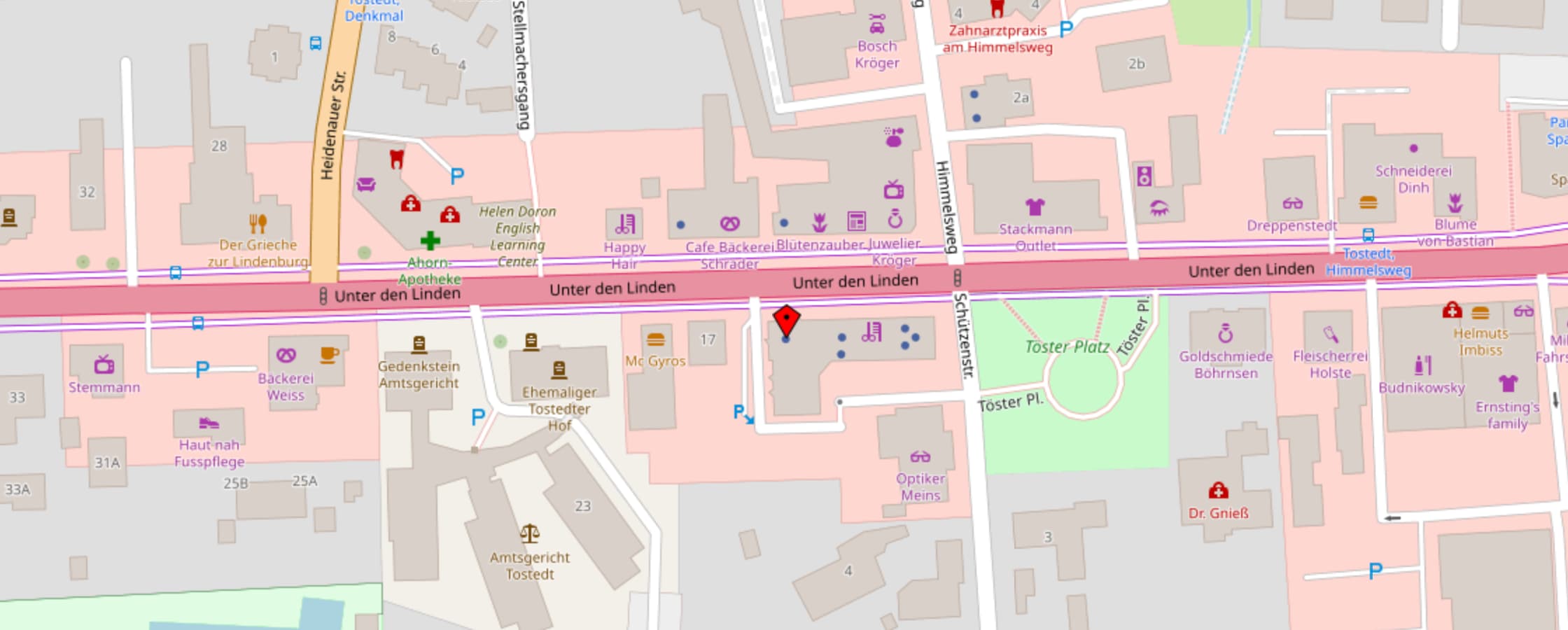 Standort der Kanzlei auf einer OpenStreetMap Karte